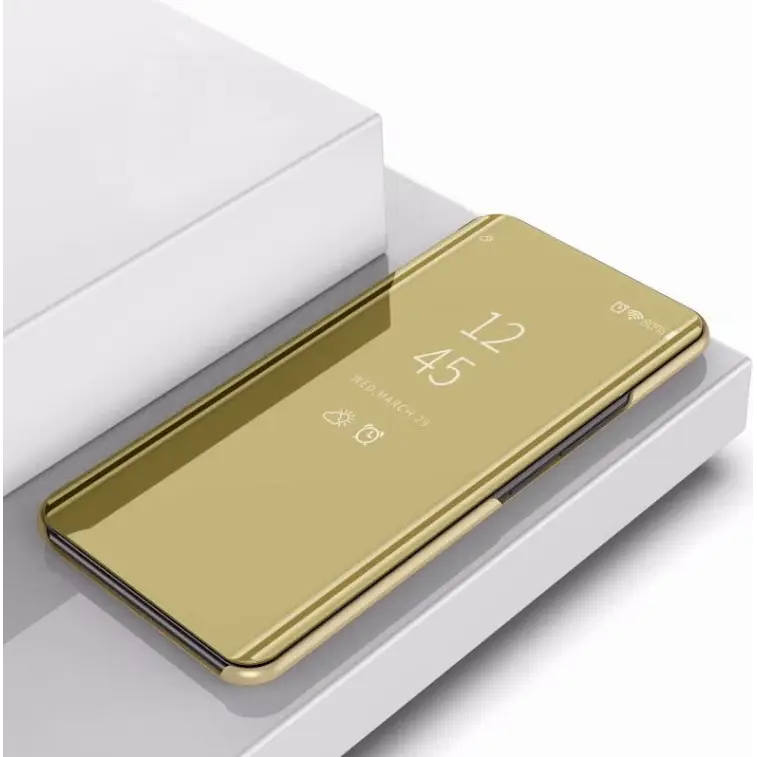 Plating Mirror Left and Right Flip Cover with Bracket Holster for iPhone XIR 2019 For iPhone 11 - For iPhone 11 / Gold