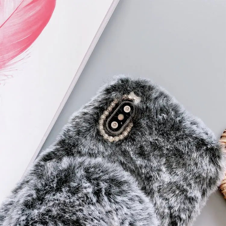 Plush Phone Protect Case with Mirror For iPhone 11 For iPhone 11 Pro For iPhone 11 Pro Max For iPhone X / XS For iPhone