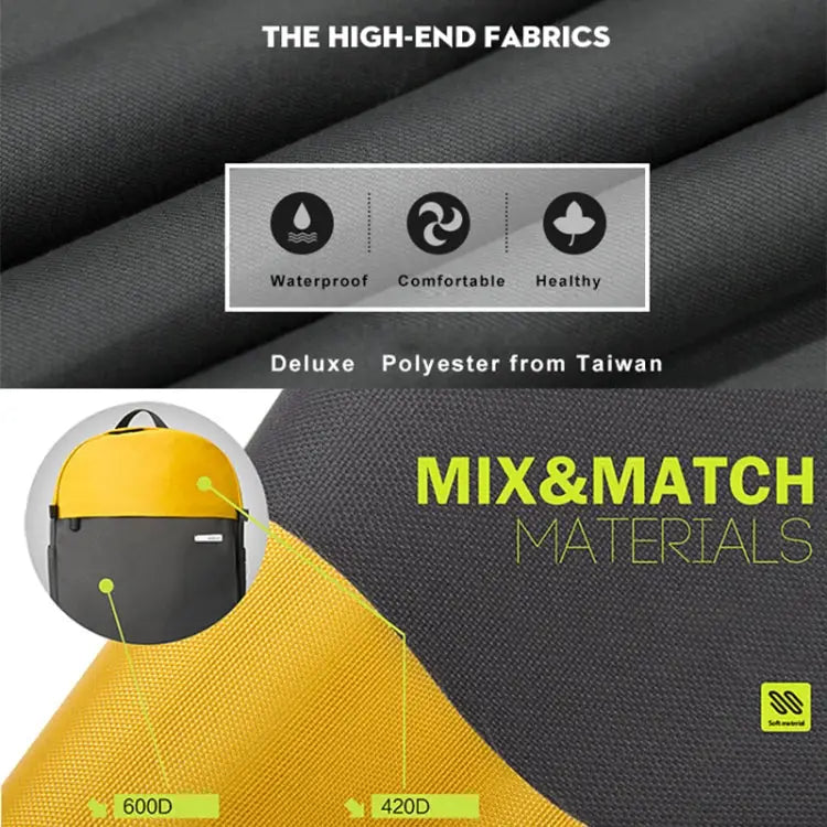 POFOKO XY Series 14-15.4 inch Fashion Color Matching Multi-functional Backpack Computer Bag Size: M