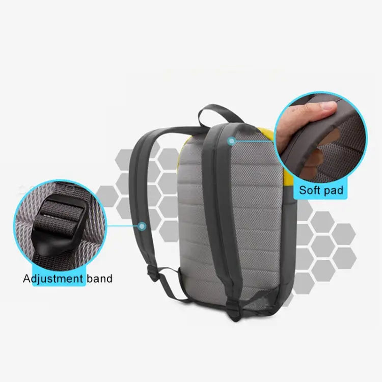 POFOKO XY Series 14-15.4 inch Fashion Color Matching Multi-functional Backpack Computer Bag Size: M
