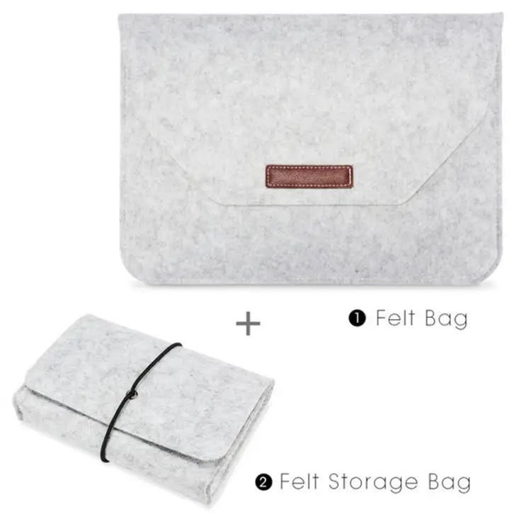 Portable Air Permeable Felt Sleeve Bag for MacBook Laptop with Power Storage Bag 12 inch 13 inch 15 inch 11 inch