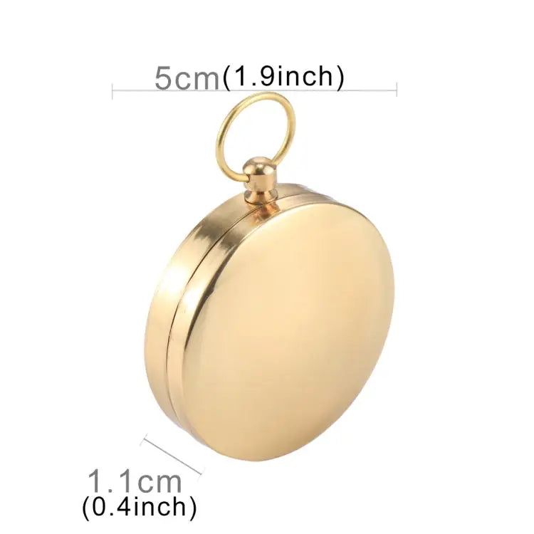 Portable Brass Pocket Camping Hiking Golden Luminous Display Compass Navigation Outdoor Activities Pointing Guide G50