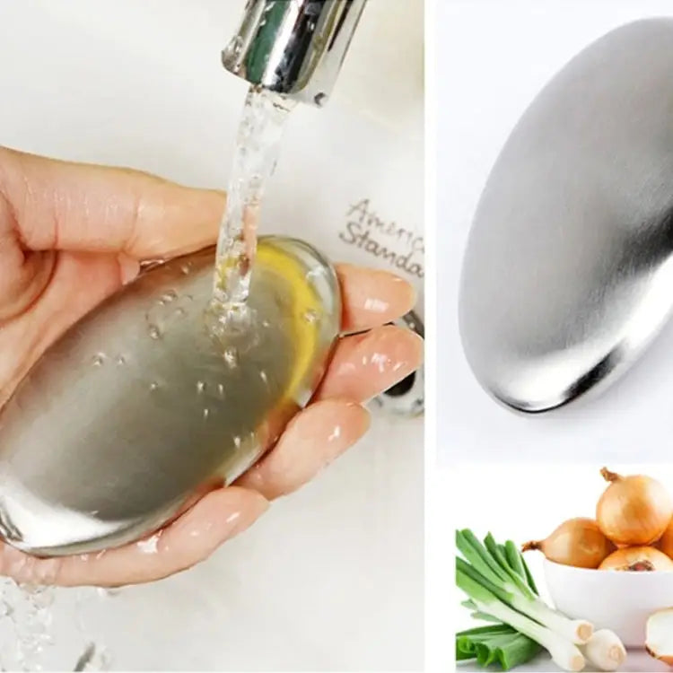 Portable Cleaning Stainless Steel Oval Hand Soap Eliminating Odour Remover Random Style Delivery Oval - Oval