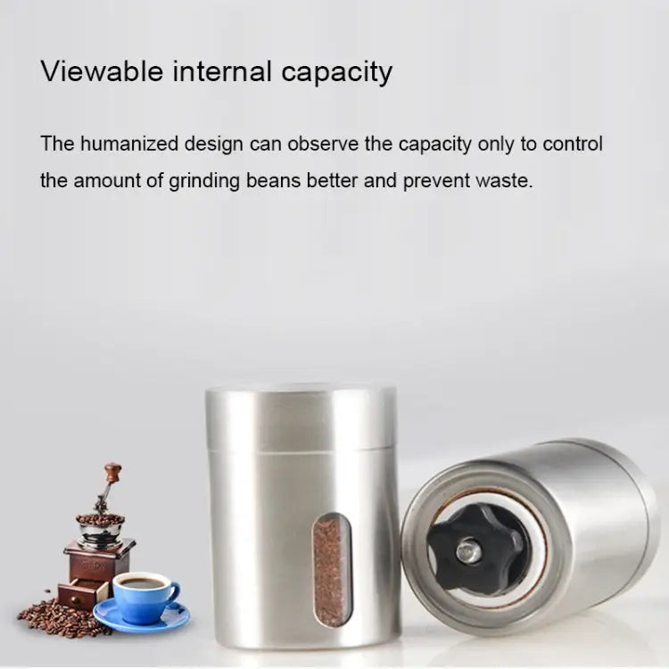 Portable Conical Burr Mill Manual Stainless Steel Bean Pepper Hand Crank Coffee Grinder Gift Box Package Coffee Bean