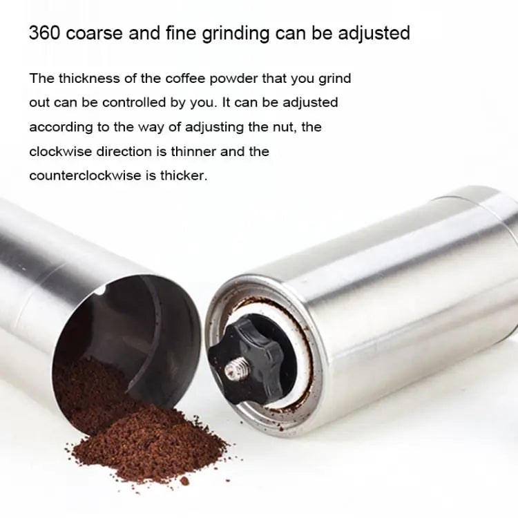 Portable Conical Burr Mill Manual Stainless Steel Bean Pepper Hand Crank Coffee Grinder Gift Box Package Coffee Bean