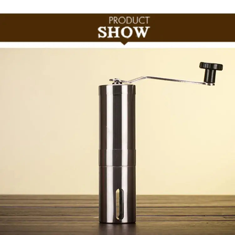 Portable Conical Burr Mill Manual Stainless Steel Hand Crank Coffee Bean Grinder Capacity: 40g Stainless Steel