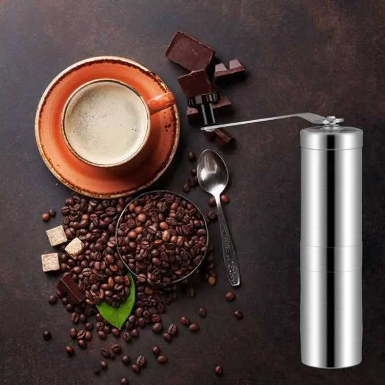 Portable Conical Burr Mill Manual Stainless Steel Hand Crank Coffee Bean Grinder Capacity: 40g Stainless Steel