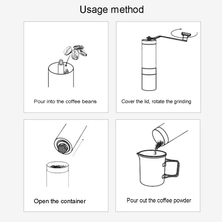 Portable Conical Burr Mill Manual Stainless Steel Hand Crank Coffee Bean Grinder Capacity: 40g Stainless Steel