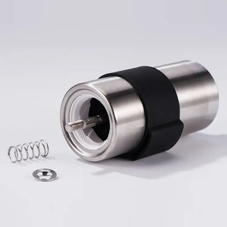 Portable Conical Burr Mill Manual Stainless Steel Hand Crank Coffee Bean Grinder with Silicone Ring Capacity: 40g