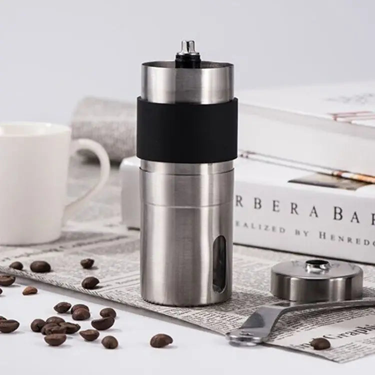Portable Conical Burr Mill Manual Stainless Steel Hand Crank Coffee Bean Grinder Capacity: 30g Capacity: 30g