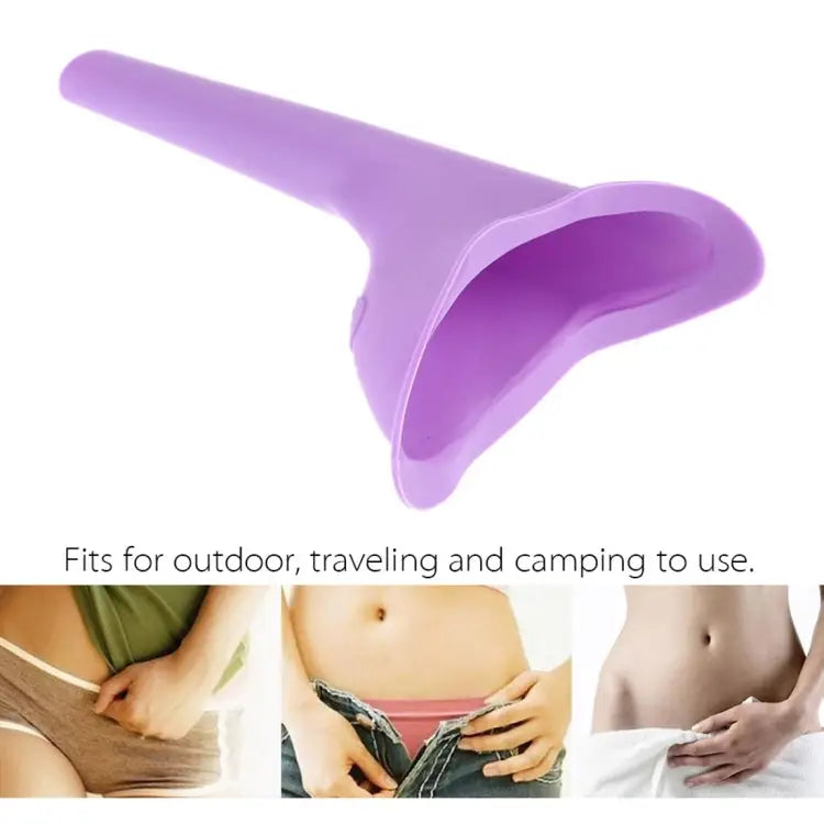 Portable Female Women Urinal Urination Toilet Silicone Urine Pee Device Funnel Camping Travel Random Color Delivery