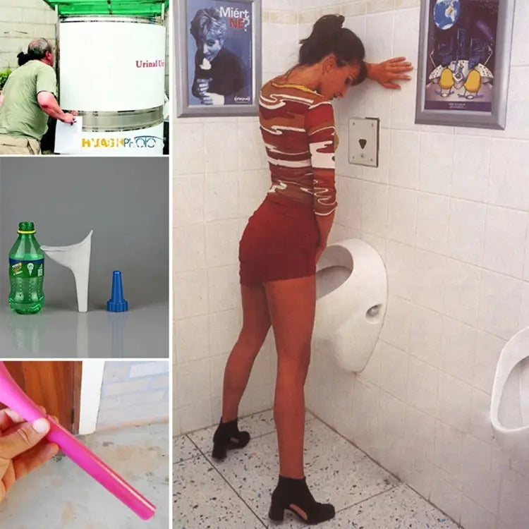 Portable Female Women Urinal Urination Toilet Silicone Urine Pee Device Funnel Camping Travel Random Color Delivery