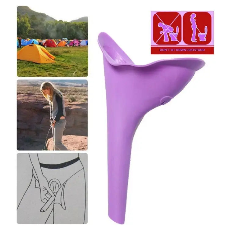 Portable Female Women Urinal Urination Toilet Silicone Urine Pee Device Funnel Camping Travel Random Color Delivery