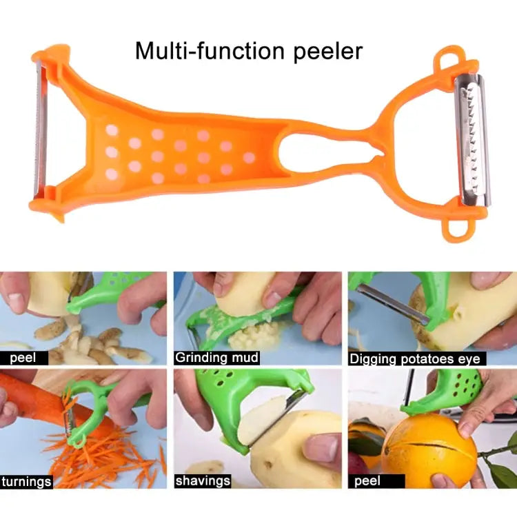 Portable Fruits and Vegetables Peeler Apple Cucumber Potato Skinner Vegetable Cutter(Orange) - Vegetable Cutter(Orange)