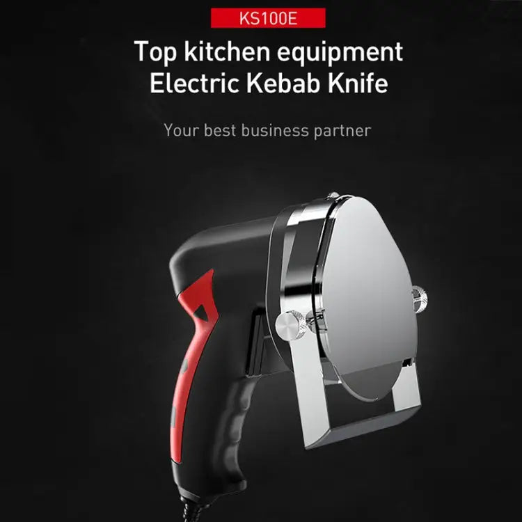 Portable Meat Slicer Electric Meat Cutter Turkish Barbecue Slicer EU Plug Black Red - Black Red