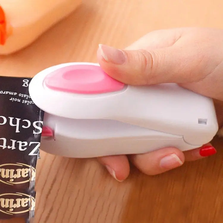 Portable Mini Heat Sealing Machine Impulse Sealer Seal Packing Plastic Bag Sealing Clamp Random Color Delivery Heat