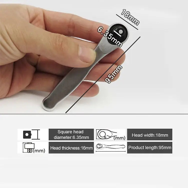 Portable Mini Single-Ended Torque Rachet Wrench Spanner Hand Repair Tools Single-Ended Wrench - Single-Ended Wrench