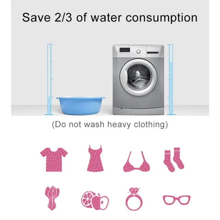 Portable Mini Ultrasonic Washing Machine Cleaner for Clothing / Vegetable / Fruit Water Drop Style - Water Drop Style
