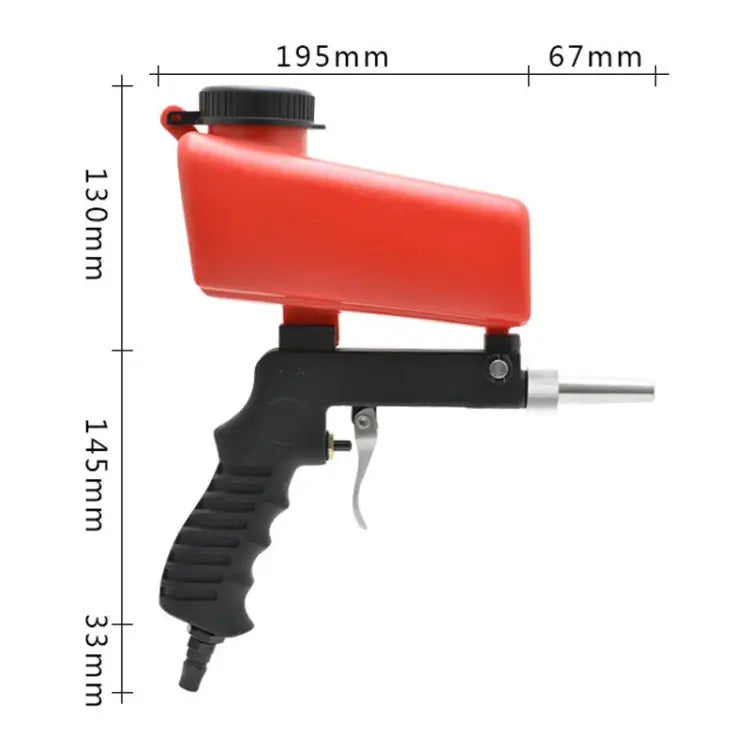 Portable Red Gravitational Sandblasting Machine Mini Rust-proof Sandblaster Red - Red