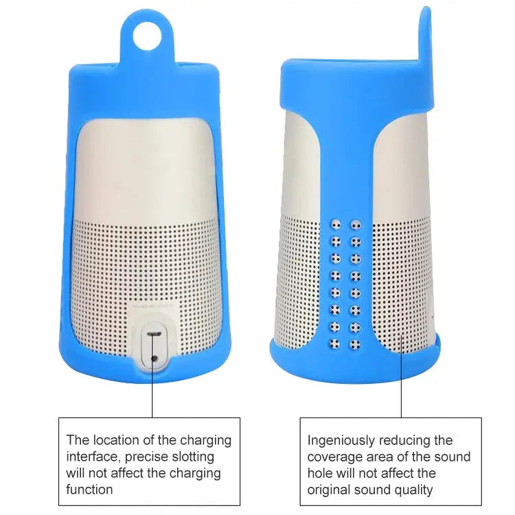 Portable Shockproof Silica Gel Bluetooth Speaker Protective Case for Bose Soundlink Revolve - Blue