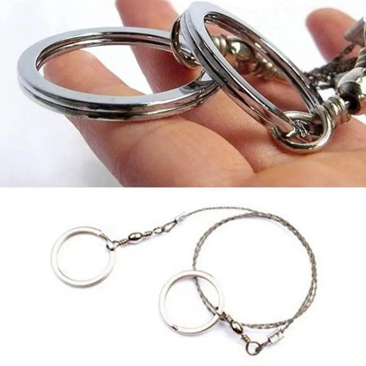 Portable Stainless Steel Wire Outdoor Survival Self Defense Chainsaws Hand Saw Fret Tool Hand Saw (Silver) - Hand Saw
