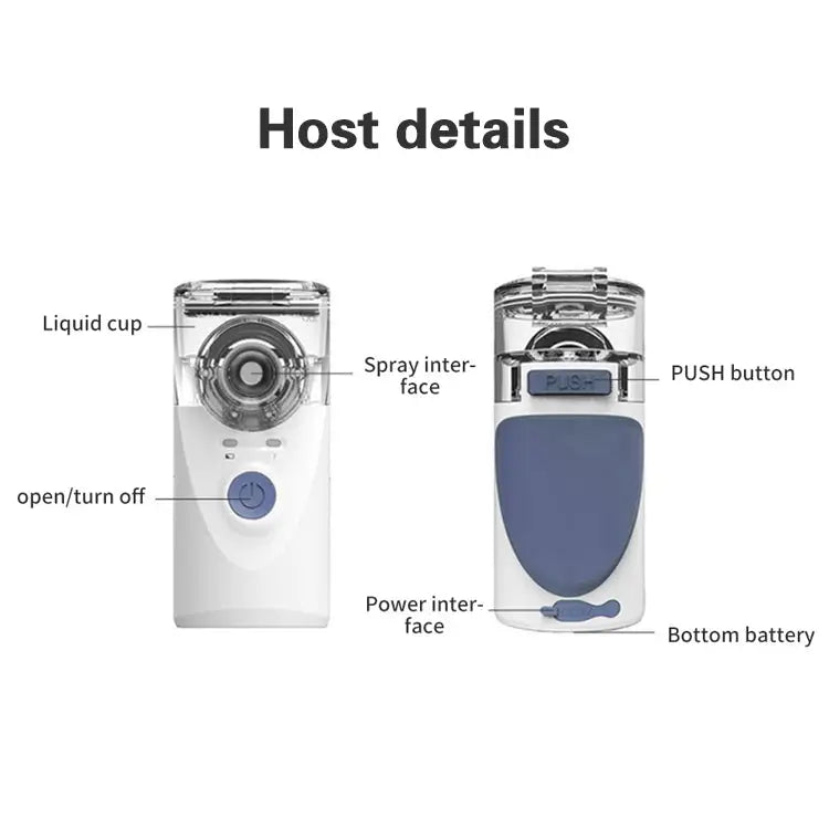 Portable Ultrasonic Nebulizer Mini Handheld Inhaler Respirator Health Care Home Machine Atomizer for Children - Mini