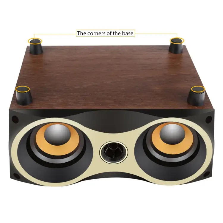 Portable Wooden Wireless Speaker Subwoofer Stero Radio FM Desktop Bluetooth Speakers Brown Wooden - Brown Wooden