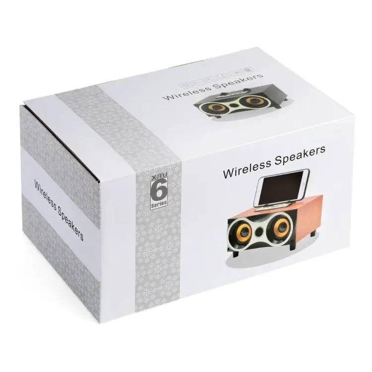 Portable Wooden Wireless Speaker Subwoofer Stero Radio FM Desktop Bluetooth Speakers Brown Wooden - Brown Wooden