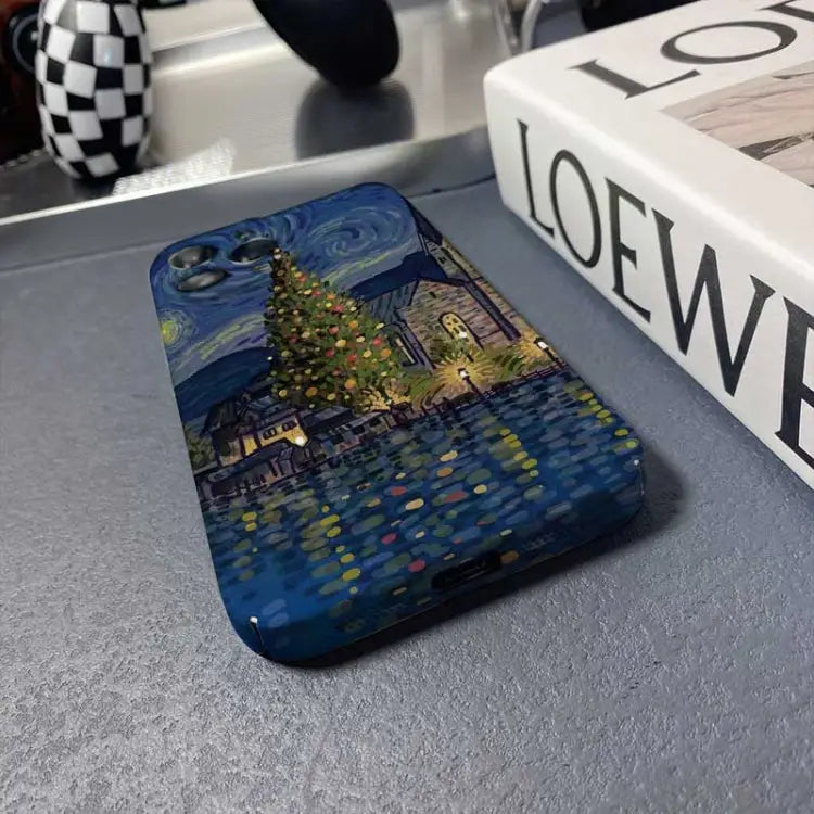Precise Hole Oil Painting Pattern PC Phone Case For iPhone 11 For iPhone 11 Pro - Apple Accessories