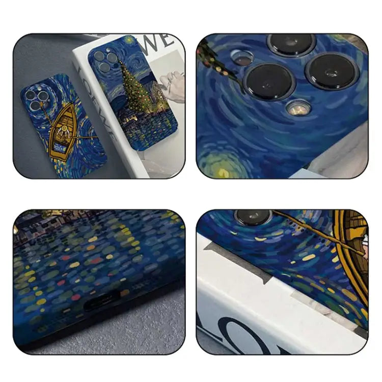 Precise Hole Oil Painting Pattern PC Phone Case For iPhone 11 For iPhone 11 Pro - Apple Accessories