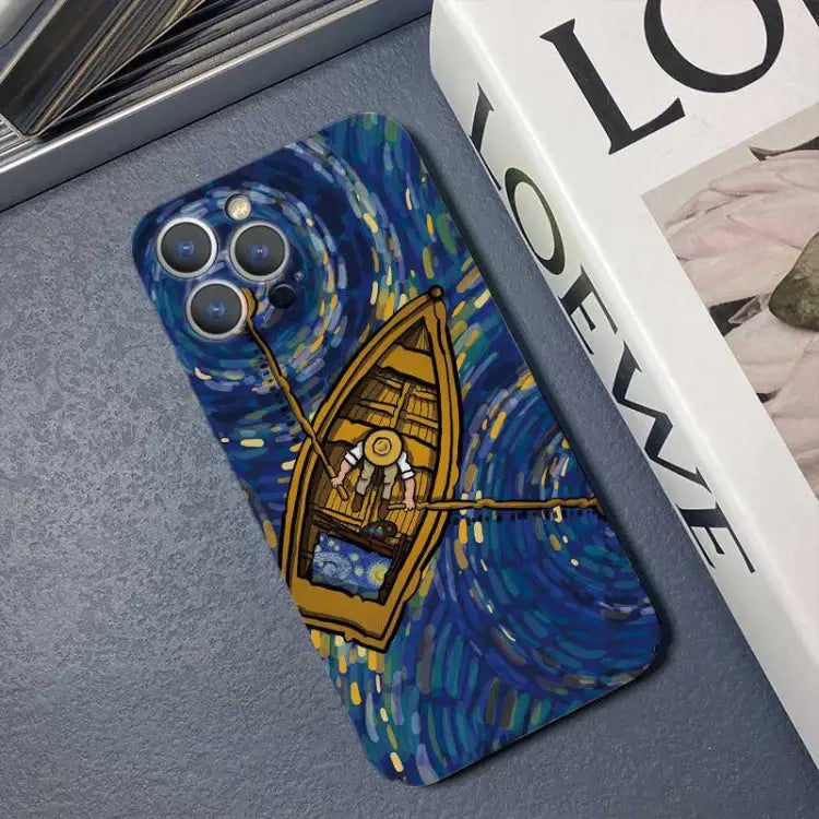 Precise Hole Oil Painting Pattern PC Phone Case For iPhone 12 Pro Max For iPhone 12 Pro - Apple Accessories