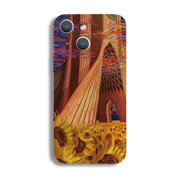 Precise Hole Oil Painting Pattern PC Phone Case For iPhone 15 Plus For iPhone 15 - For iPhone 15 / Architectural