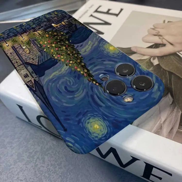 Precise Hole Oil Painting Pattern PC Phone Case For iPhone XS Max For iPhone 8 Plus / 7 Plus - Apple Accessories