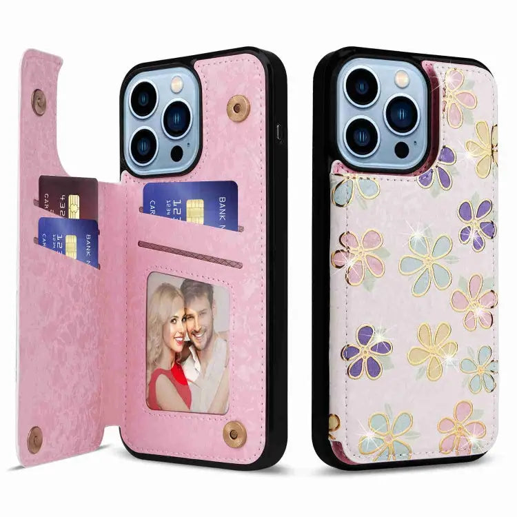 Printed Double Buckle RFID Anti-theft Phone Case For iPhone 12 Pro Max For iPhone 11 Pro Max For iPhone 11 For iPhone