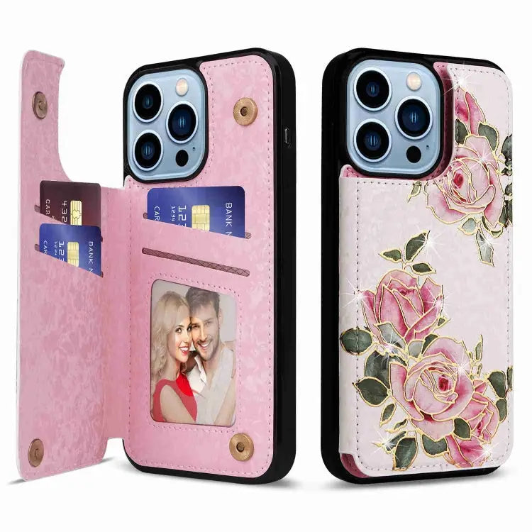 Printed Double Buckle RFID Anti-theft Phone Case For iPhone 12 Pro Max For iPhone 11 Pro Max For iPhone 11 For iPhone