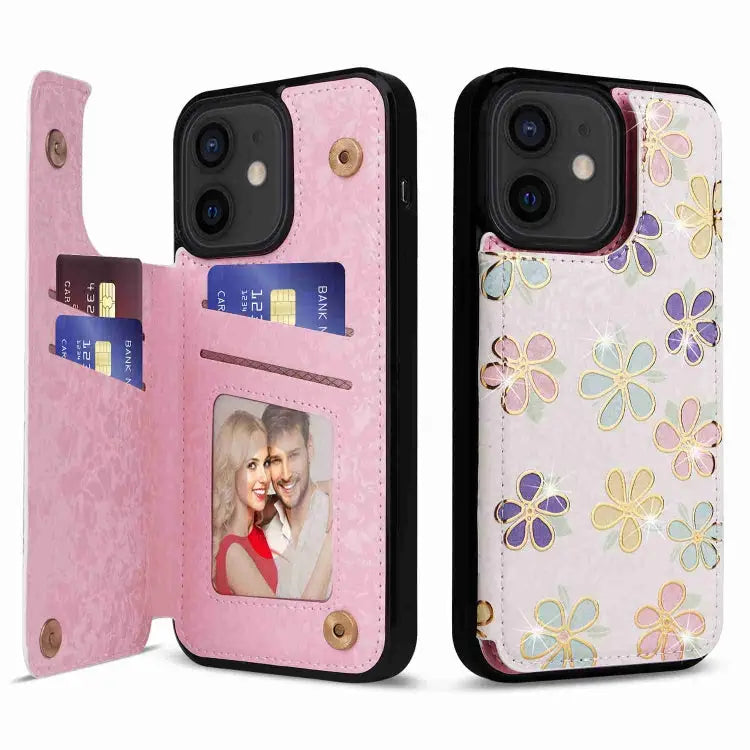 Printed Double Buckle RFID Anti-theft Phone Case For iPhone 12 Pro Max For iPhone 11 Pro Max For iPhone 11 For iPhone