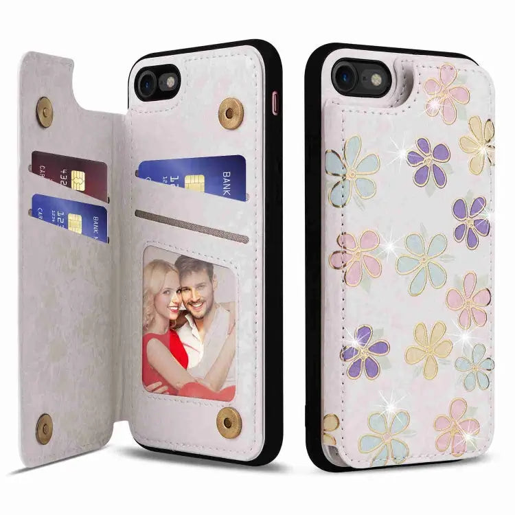 Printed Double Buckle RFID Anti-theft Phone Case For iPhone 14 Pro Max For iPhone SE 2022 / SE 2020 For iPhone 13 Pro
