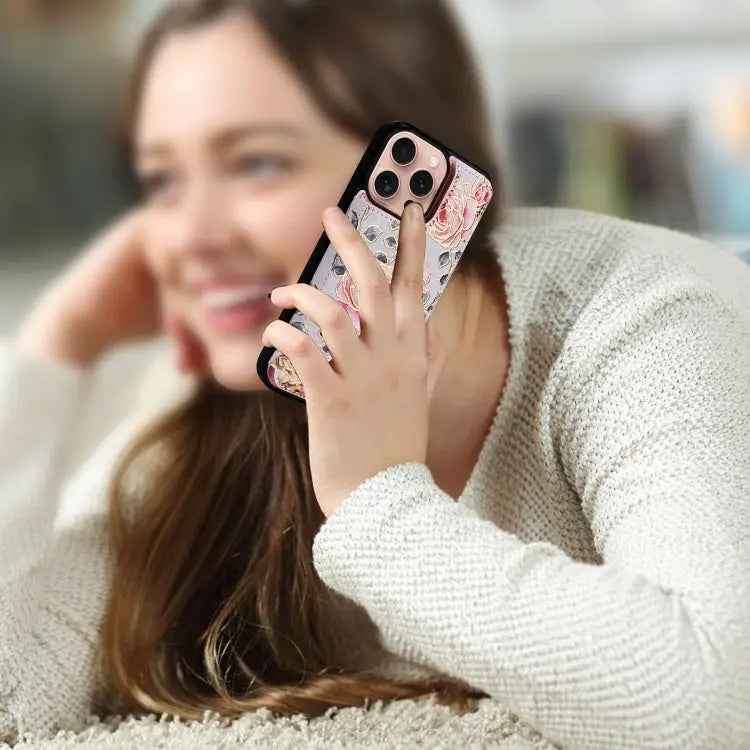 Printed Double Buckle RFID Anti-theft Phone Case For iPhone 15 Pro For iPhone 15 Plus For iPhone 15 For iPhone 14 Plus