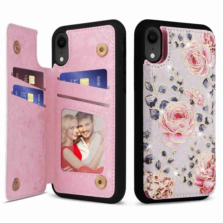 Printed Double Buckle RFID Anti-theft Phone Case For iPhone XS Max For iPhone 8 Plus / 7 Plus - For iPhone XR