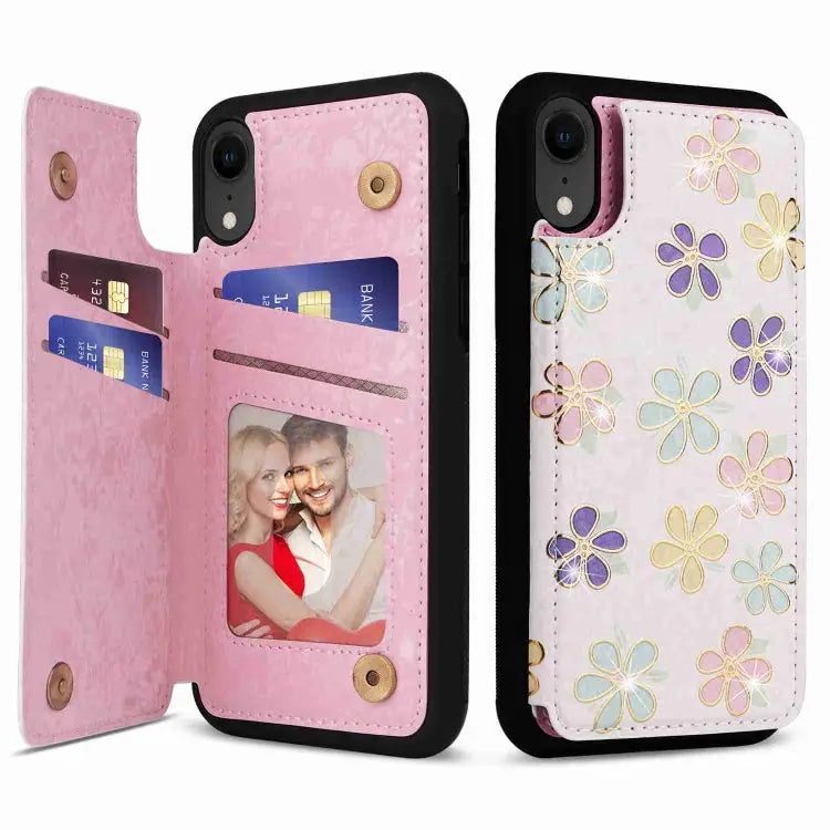 Printed Double Buckle RFID Anti-theft Phone Case For iPhone XS Max For iPhone 8 Plus / 7 Plus - For iPhone XR