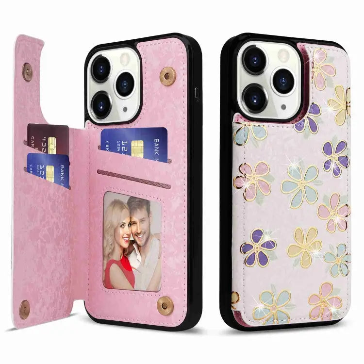 Printed Double Buckle RFID Anti-theft Phone Case For iPhone XS Max For iPhone 8 Plus / 7 Plus - For iPhone 11 Pro