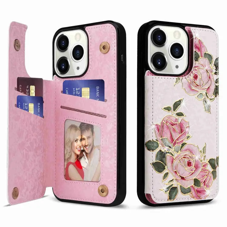 Printed Double Buckle RFID Anti-theft Phone Case For iPhone XS Max For iPhone 8 Plus / 7 Plus - For iPhone 11 Pro