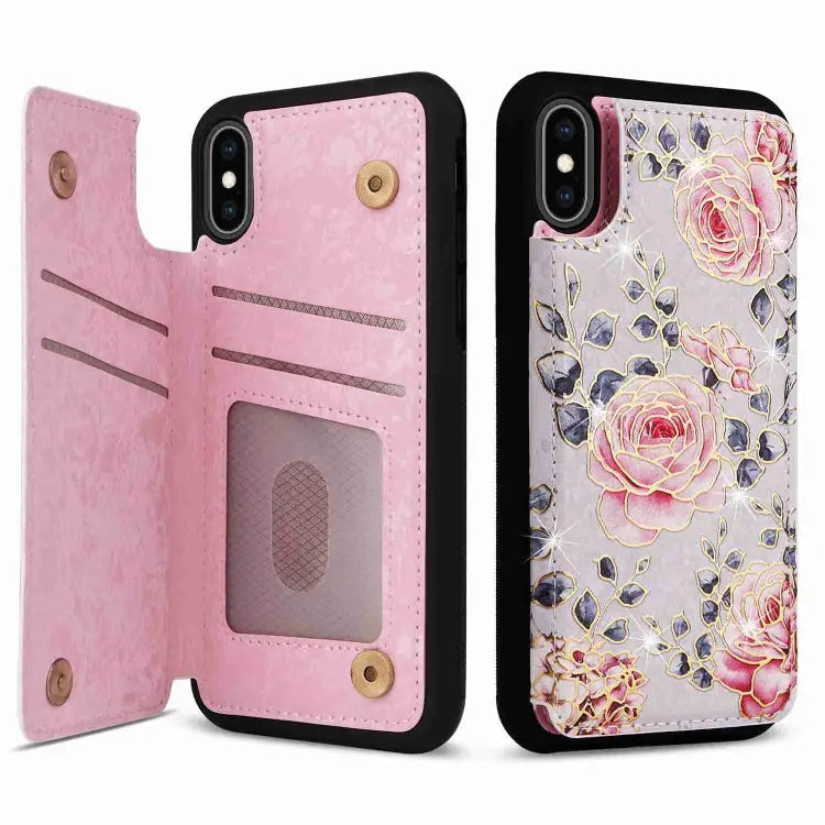 Printed Double Buckle RFID Anti-theft Phone Case For iPhone XS Max For iPhone 8 Plus / 7 Plus - For iPhone XS Max