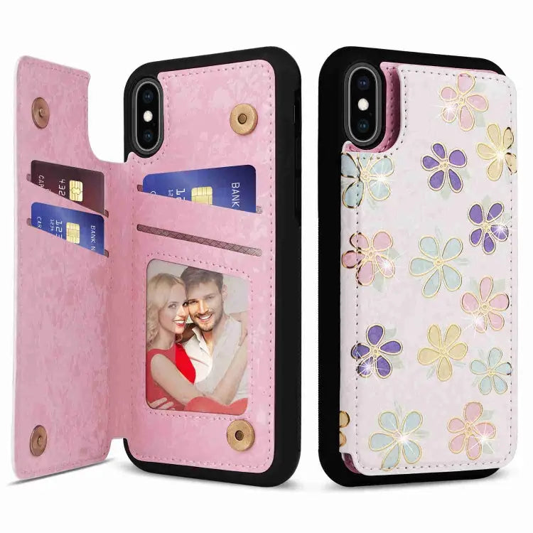 Printed Double Buckle RFID Anti-theft Phone Case For iPhone XS Max For iPhone 8 Plus / 7 Plus - For iPhone XS Max