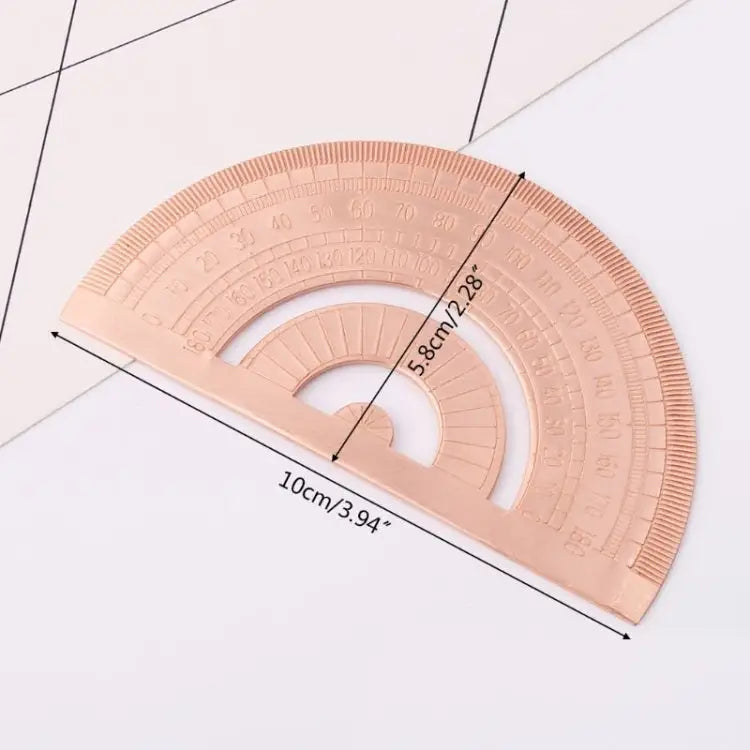 Protractor Ruler Drawing Measurement Math Tool Students Stationery Metal Angle Ruler - Metal Angle Ruler