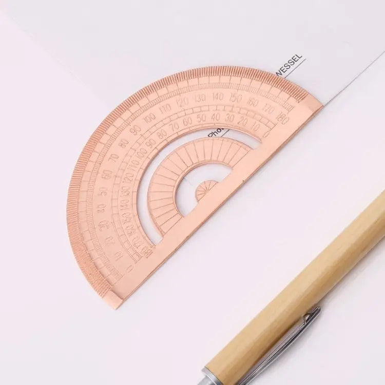 Protractor Ruler Drawing Measurement Math Tool Students Stationery Metal Angle Ruler - Metal Angle Ruler