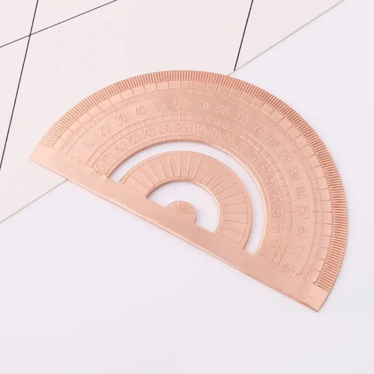 Protractor Ruler Drawing Measurement Math Tool Students Stationery Metal Angle Ruler - Metal Angle Ruler