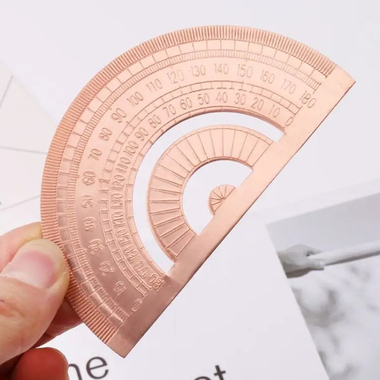 Protractor Ruler Drawing Measurement Math Tool Students Stationery Metal Angle Ruler - Metal Angle Ruler