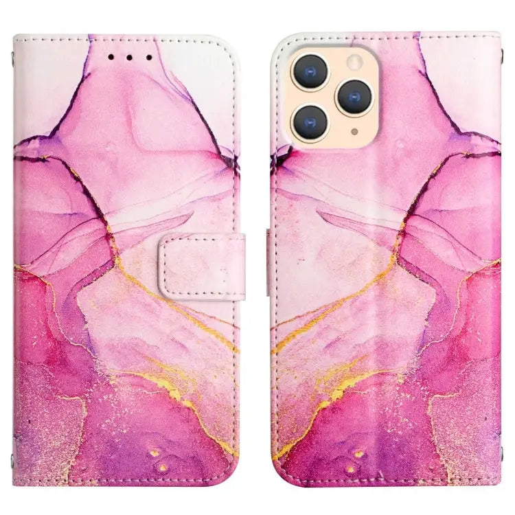 PT003 Marble Pattern Flip Leather Phone Case For iPhone 11 Pro Max For iPhone SE 2022 / SE 2020 / 8 / 7 For iPhone X