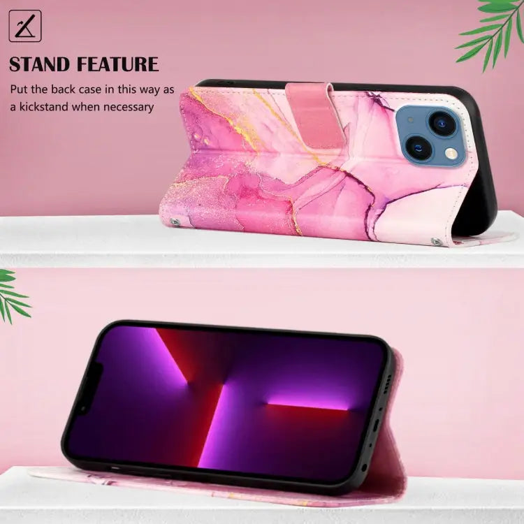 PT003 Marble Pattern Flip Leather Phone Case For iPhone 13 mini For iPhone 13 For iPhone 13 Pro For iPhone 13 Pro Max